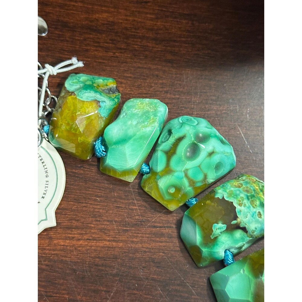 Iris & Lily London Chunky Turquoise Agate Necklace – LUC 925 - Picture 8 of 10